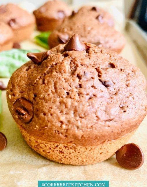 Healthy Mint Chocolate Chip Muffins