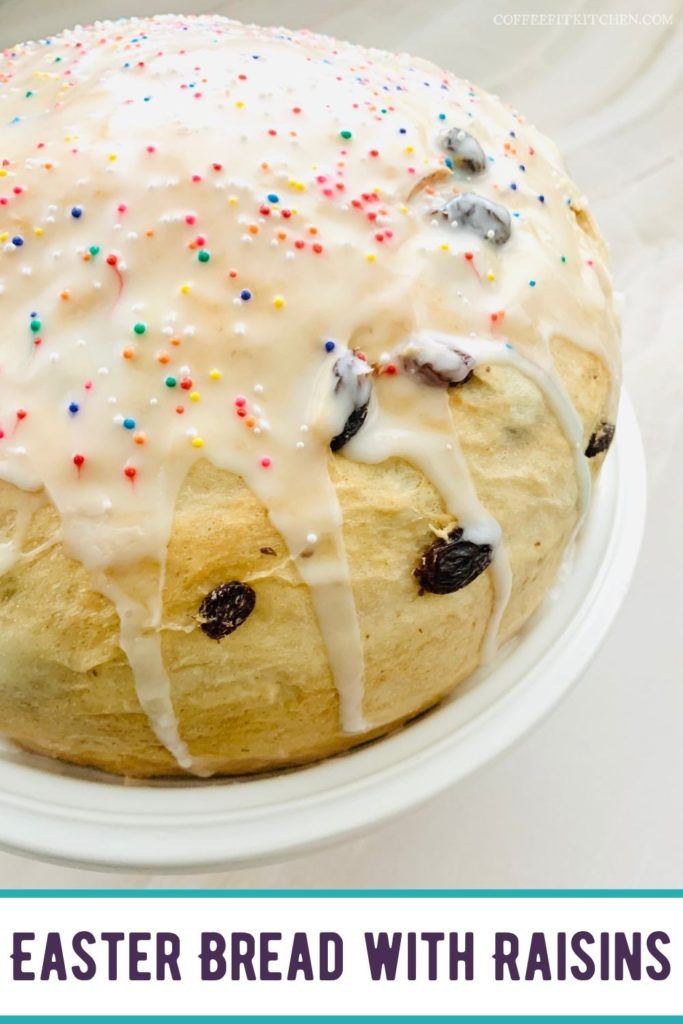 Easter bread with raisins