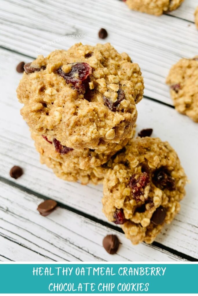 Healthy Oatmeal Cranberry Chocolate Chip Cookies 